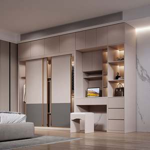 Armoire-penderie sur mesure en bois massif, convertible, extensible, réglable, écologique, avec miroir, pour chambre à coucher - Product Image 2