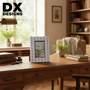 Cadre photo en MDF floral bohème personnalisé DX Designs, 4x6 5x7 6x8 8x10 pouces, cadre photo en bois bleu clair pour table et décoration intérieure - Product Image 5