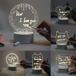 Lavagna per Messaggi Personalizzabile con Corpo in Acrilico Cancellabile, Controllo Touch, <span class=keywords><strong>Note</strong></span> Scritte a Mano, Lavagna Vuota con Luce LED Notturna - Product Image 4