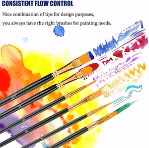 Pinceaux <span class=keywords><strong>pour</strong></span> peinture acrylique, 20 pièces, pinceaux <span class=keywords><strong>pour</strong></span> toile, <span class=keywords><strong>pour</strong></span> enfants, adultes, dessin, artisanat, fournitures - Product Image 3