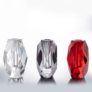 <span class=keywords><strong>Jarrones</strong></span> de cristal clásicos para decoración del hogar, florero de cristal clásico de lujo, con cilindro antiguo, para boda - Product Image 2