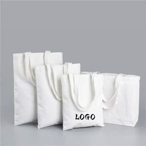 Sac fourre-tout réutilisable personnalisé avec logo imprimé, écologique, faible MOQ, vente en gros, toile de coton blanche unie personnalisable - Product Image 1