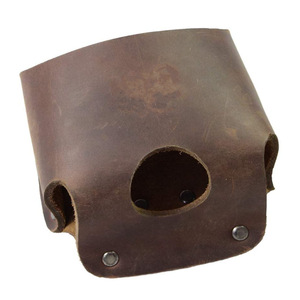 Estuche para cinta métrica de topografía en obra, bolsa de almacenamiento para cinta métrica de cintura, caja de regla de acero de cuero vacuno, portátil - Product Image 5