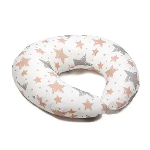 Nursing pillow deluxe Breast Feeding Pillows for Mom, Print Soft Cover with Breathable Filling, Support Cushion for Travel