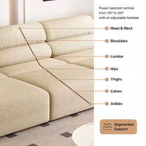 Sofá Reclinable de Lujo con Control Remoto por Voz Inteligente, Cero Distancia a la Pared, con Altavoz y Cargador USB BD-RS--2 - Product Image 2