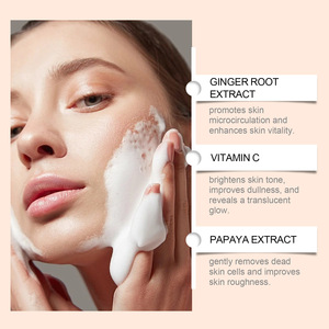 <span class=keywords><strong>Exfoliante</strong></span> <span class=keywords><strong>Facial</strong></span> de Papaya y Jengibre al por Mayor, 100mL, Crema Limpiadora Profunda con Ácido Láctico, Minimiza Poros, Sin Parabenos, Iluminadora para Todo Tipo de Piel - Product Image 3
