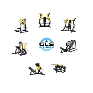 Machine latérale pour la poitrine et le dos GLSFITNESS - Presse pectorale et tirage latéral à charge de plaques unilatérale pour le renforcement musculaire - Product Image 2