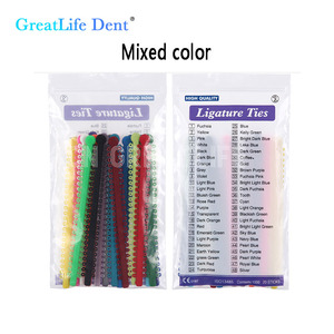 Ligatures orthodontiques Greatlife Dent, attaches dentaires, élastiques en caoutchouc pour appareils dentaires, matériel dentaire - Product Image 1