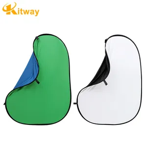 Kitway 2 in 1 foldable background panel for photo studio photography studio home office video with tote bag