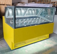 Certifié CE Gelato affichage congélateur popsicle réfrigéré crème glacée vitrine
