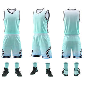 เสื้อบาสเก็ตบอลกีฬาผ้าตาข่ายย้อนกลับได้สำหรับชายหนุ่มชุดเครื่องแบบทีมเปล่าสำหรับการแข่งกีฬา - Product Image 1