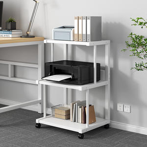 Portable Metal Kitchen Storage Rack Tea Rack Office <b>Desk</b> Storage Rack <b>Shelf</b> Printer Rack - Product Image 1