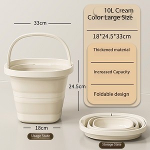 Seau à serpillière pliable de qualité supérieure, en matériaux écologiques, pour le lavage des pinceaux de peinture, le nettoyage domestique et le dessin en extérieur - Product Image 3
