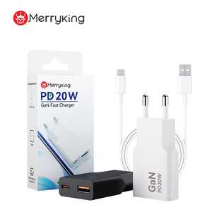 Pour Merryking 20W Slim Gan chargeur CE <span class=keywords><strong>Erp</strong></span> approuvé PD 3.0 Compatible 5V/3A OCP alimentation protégée pour téléphones portables - Product Image 1