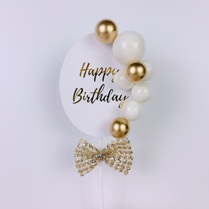 Suministros de Decoración para Pasteles al por Mayor, Globos para Bodas, San Valentín, Día de la Madre, Feliz Navidad, Adornos para Pasteles de Feliz Cumpleaños - Product Image 6