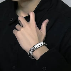 Stainless Steel Double Layer Chain <b>Mens</b> Bracelets <b>Bangles</b> Fashion Braided Bracelet <b>Bangle</b> <b>Men</b> Hip Hop Party Rock Jewelry - Product Image 2