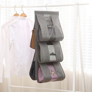 Bedroom <b>Wardrobe</b> <b>Storage</b> Organizer Closet Hanging Roll 5-Tier Cotton Linen Clothing <b>Storage</b> System - Product Image 1