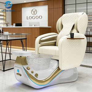 เก้าอี้นวดเท้าไฟฟ้าดีไซน์หรูหราทันสมัย ระบบหมุนเวียนน้ำอัตโนมัติ นวดหลังแบบกลับด้าน นวดเต็มตัว สำหรับร้านทำเล็บ - Product Image 5