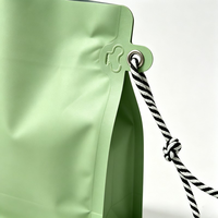 Sacs en plastique et aluminium imprimés sur mesure avec valve, 4oz/8oz/16oz, pour emballage de grains de café, fond plat, avec œillet.