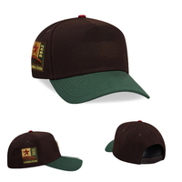 Gorra de Béisbol Personalizada de Alta Calidad de 5 Paneles, Gorras con Letras Bordadas en 3D, Logotipo en Relieve, Gorra de Béisbol de Dos Tonos con Cierre a Presión para Hombre