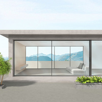 Ventanas Corredizas Horizontales Modernas de Aluminio Negro con Rotura de Puente Térmico y Doble Vidrio, Certificadas por Energy Star para Cocina y Hotel