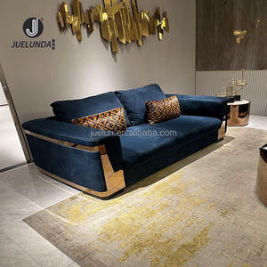 2024 meubles de salon modernes or acier inoxydable maison canapés velours canapé sièges Style européen <span class=keywords><strong>Chesterfield</strong></span> canapé ensemble - Product Image 4