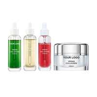 MULAN-Ensemble de crème pour le visage vegan naturelle anti-âge anti-rides éclaircissante et hydratante, sérum pour le visage, ampoule pour soins de la peau des femmes