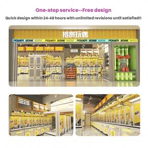 Chaussures de sport en peluche avec logo personnalisé, accepteur de billets en espèces, machine à grue à griffes pour parc d'attractions d'arcade à 15 trous - Product Image 6