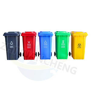 Pedal 240 Liter Plastikmüll tonne | EN840 Park abfall behälter mit Deckel - Product Image 5