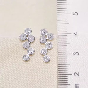 อุปกรณ์ทำเครื่องประดับเงินแท้ S925 สำหรับทำต่างหูแบบห้อยประดับมุก DIY รุ่น 9293 - Product Image 2