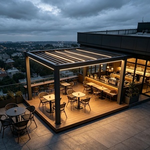 Toldo Plegable Rectangular Resistente para Exteriores, de Aluminio 6063, Totalmente Impermeable, con Iluminación LED Integrada - Product Image 2