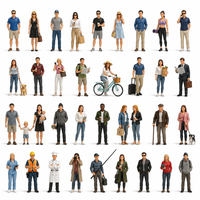 Vente en gros de jouets chinois personnalisés en boîte mystère, figurines miniatures en PVC et vinyle, personnages multiples, ensemble de figurines miniatures