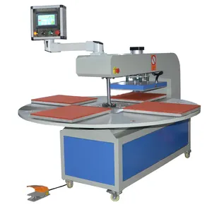 Productividad de alta velocidad completamente automática 4 estaciones de impresión por sublimación máquina de prensa de calor para impresión de camisetas de Jersey