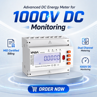 Medidor de Energía MID Certificado RS485 Modbus de Doble Canal, Clase DC 0.5, Precisión 300A, para Estación de Carga de Vehículos Eléctricos, Sistema Solar Fotovoltaico BESS