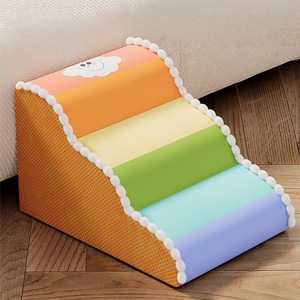 Escalera para mascotas de 72 cm x 40 cm, escalones antideslizantes de arcoíris para perros, accesorio para cama y sofá - Product Image 2