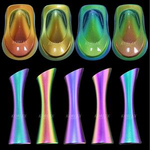 Pó Cromado com Efeito de Mudança de Cor para Pintura Automotiva, Revestimento Aquarela, Cosméticos, Pigmento de Resina de Mica Perolada, Altamente Pigmentado, Korlex para Nail Art - Product Image 4