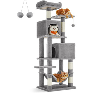 Wooden <strong>Cat</strong> Climbing Frame House Integrated Sisal <strong>Scratching</strong> <strong>Post</strong> <strong>Large</strong> Jumping Platform Minimalist <strong>Cat</strong> Tower Sky Pillar-Foreign - Product Image 6