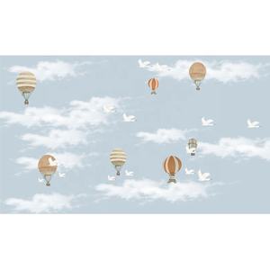 Papier peint pour enfants, garçons, filles, chambre d'enfant, fond de papier peint, dessin animé, avion, carte du monde - Product Image 5