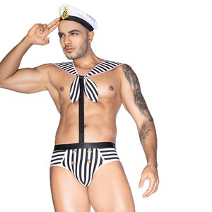 Nueva Llegada, Conjunto de Ropa Interior Masculina Sexy de 3 Piezas, Tanga para Hombre, Ropa Interior Erótica con Temática Naval, Tanga - Product Image 2