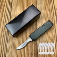 Couteau scalpel pliant X01 X02, manche en alliage de zinc, coupe-usage de poche avec clip ceinture, couteau de précision rétractable portable EDC