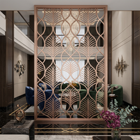 Paravent décoratif en acier inoxydable miroir argenté, style Art Déco, découpe laser de précision, pour mariage, hôtel, séparation de pièce, ornemental