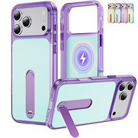 Nouvel étui magnétique avec béquille pour iPhone 18 17 Pro Max, support métallique réglable, antichoc, compatible avec la recharge sans fil, coques de téléphone portable