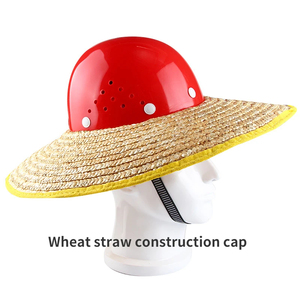 Casque rideau hommes paille canotier chapeau Sombrillas Para <span class=keywords><strong>Patio</strong></span> extérieur chapeau casque sécurité chapeau pare-soleil paille casque - Product Image 3