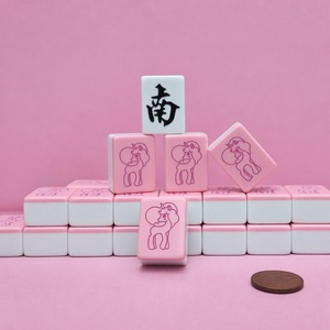 Tuiles de mahjong rose My Little Pony, adaptées à un usage domestique, grandes dimensions. Fabricant de tuiles de mahjong sur mesure. - Product Image 1