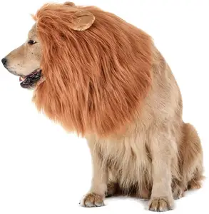 Atacado traje do natal do cão de grande porte-Fantasia de cão para halloween, chapéu grande engraçado de cão para fantasia cosplay de leão mane para cães grandes