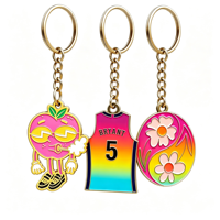 Porte-clés en métal étanche au design de dessin animé, logo personnalisé, en alliage de zinc, cadeau promotionnel pour attractions touristiques, fournisseur en gros