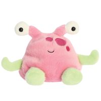 Peluche monstre rose mignonne, jouet en peluche Kawaii monstre extraterrestre à deux yeux, jouet interactif pour chiens et chats
