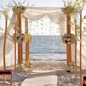 Custom Fitted <b>for</b> Champagne Chiffon Draping Backdrop Wholesale Skylight Window Wedding Decoration Woven Technics - Product Image 4