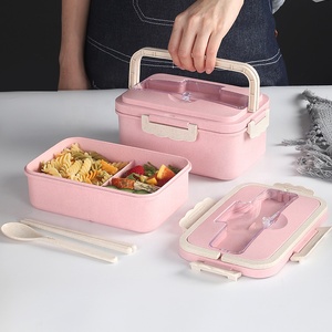 Lonchera Infantil <span class=keywords><strong>Milton</strong></span>, Lonchera Desechable Tipo Bento, Contenedores de Alimentos de Plástico con 3 Compartimentos - Product Image 1