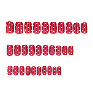 Proveedor al por mayor de puntas de <span class=keywords><strong>uñas</strong></span> de ataúd artificiales ABS cuadradas cortas bonitas, <span class=keywords><strong>Base</strong></span> roja con diseño de lunares blancos, <span class=keywords><strong>uñas</strong></span> adhesivas - Product Image 3
